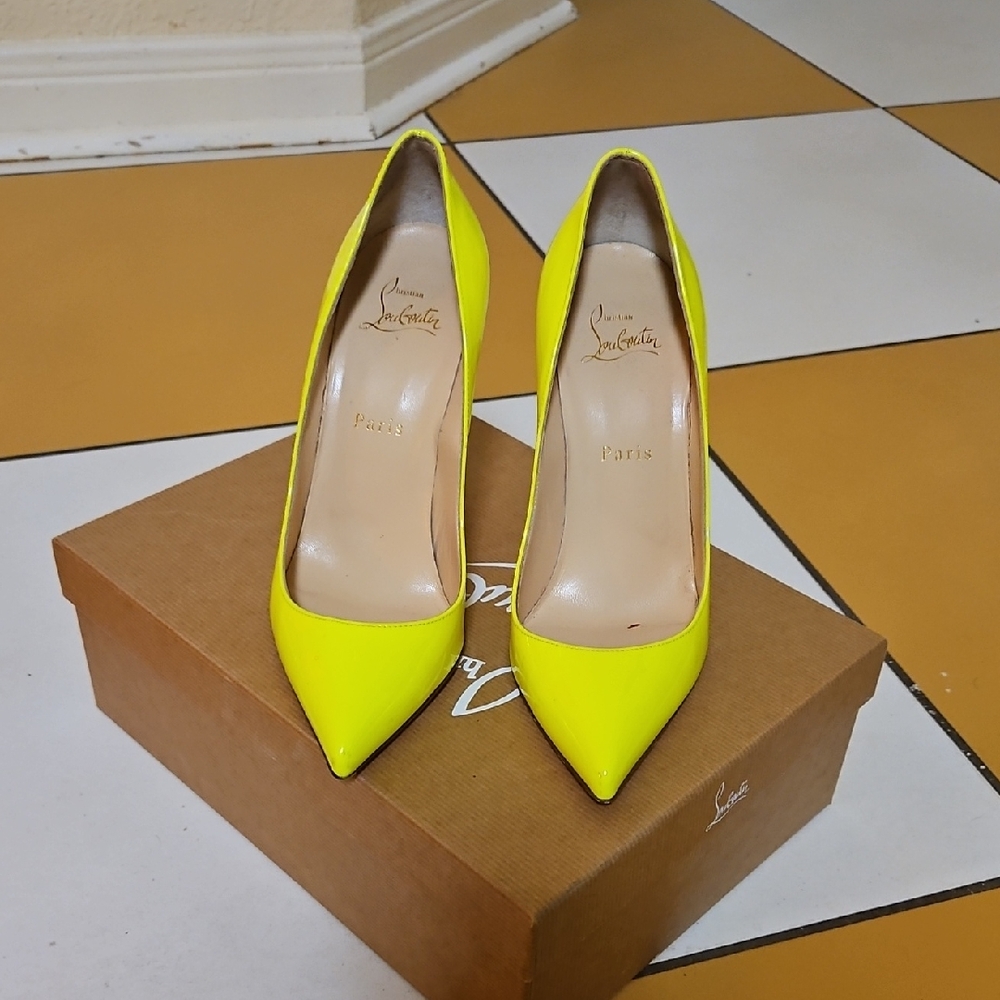 Christian Louboutin Neon Yellow Heels